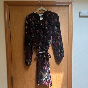 Multicolor Floral Long Sleeve Dress